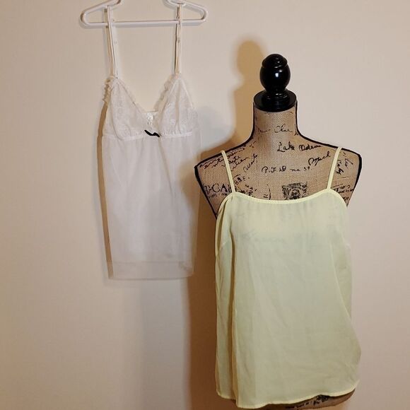 2 semi sheer camis  Size Med/Size 12 - Picture 1 of 8